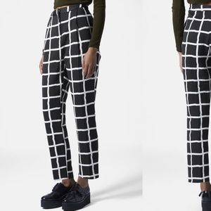Topshop Windowpane Peg Trousers